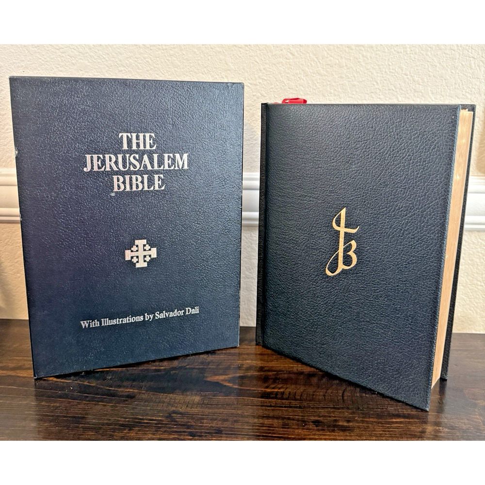 The Jerusalem Bible Illustrated by Salvador Dali 1970 Doubleday Black HC w/ Box